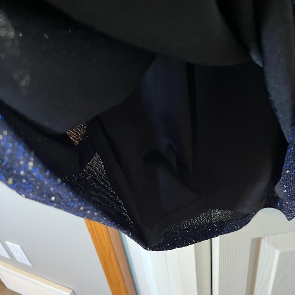 Eliza J Blue Sheath Dress with Bishop Sleeves - Picture 3 of 8